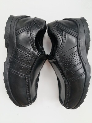 TU black upper leather shoes kids size UK 8