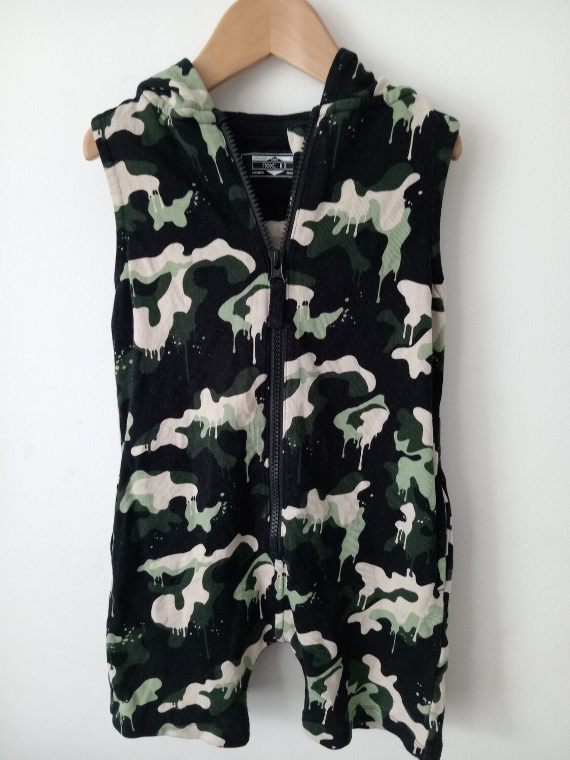 Black mixed pattern jumpsuit age 2-3yrs