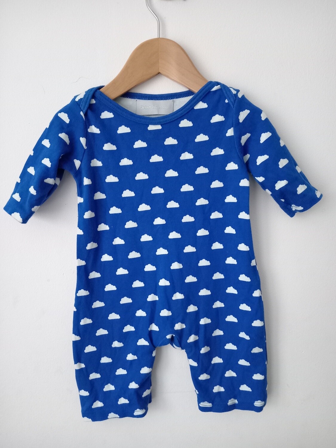 Blue cloud print badysuit  age 0-6 Months