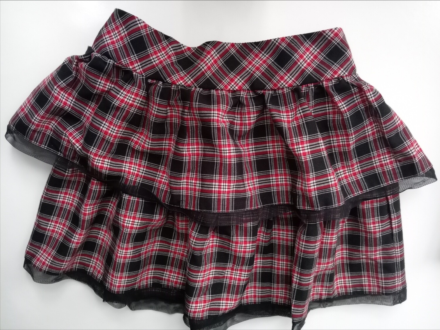 Red Check skirt age 8yrs old