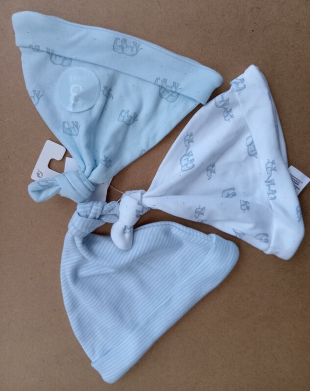 First born hats × 3 age 0-3 Months