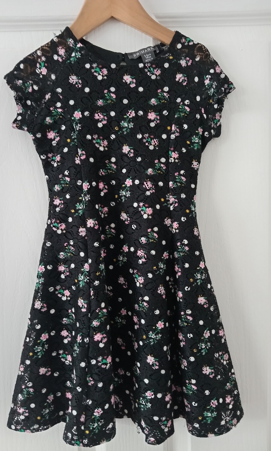Black floral print dress age 5/6yrs old