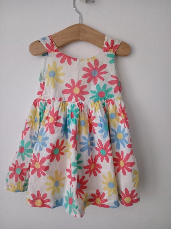 Orange floral dress age 6-9months