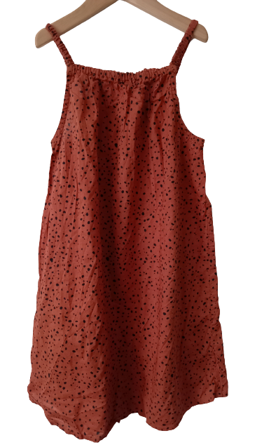 Orange polka dots dress age 9-10 yrs old