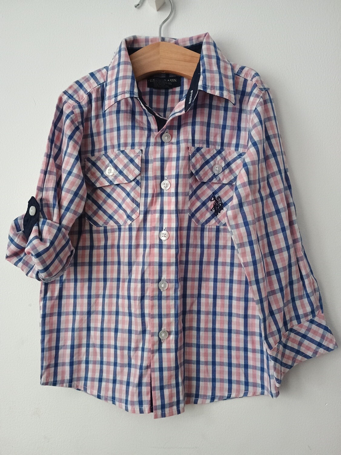 Pink Check Polo shirt 3T yrs old