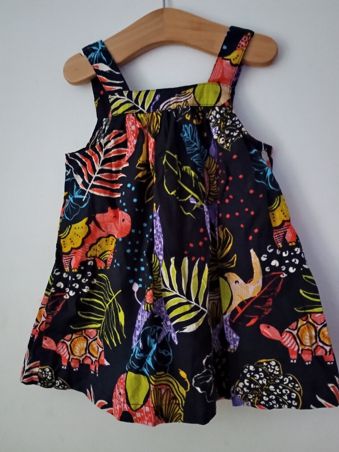 Blue multi-colour dress age 6-9months