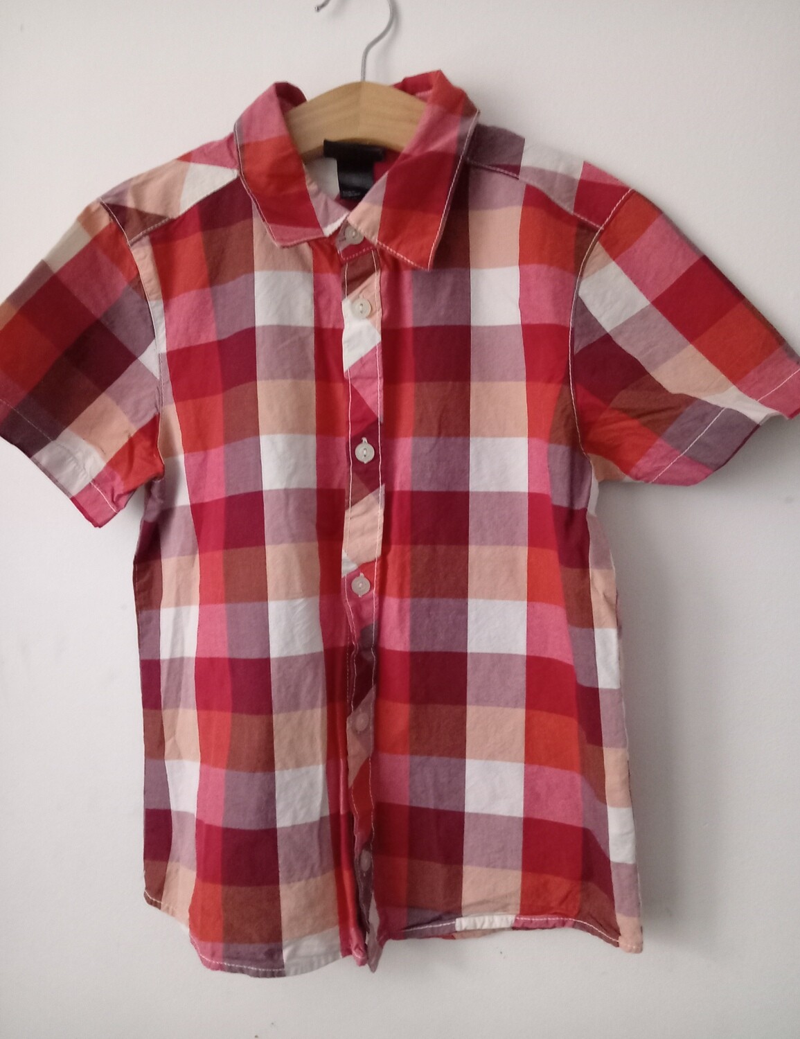Red and Orange check shirt age 7-8yrs old