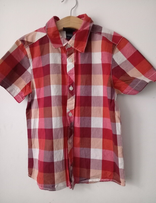 Red and Orange check shirt age 7-8yrs old
