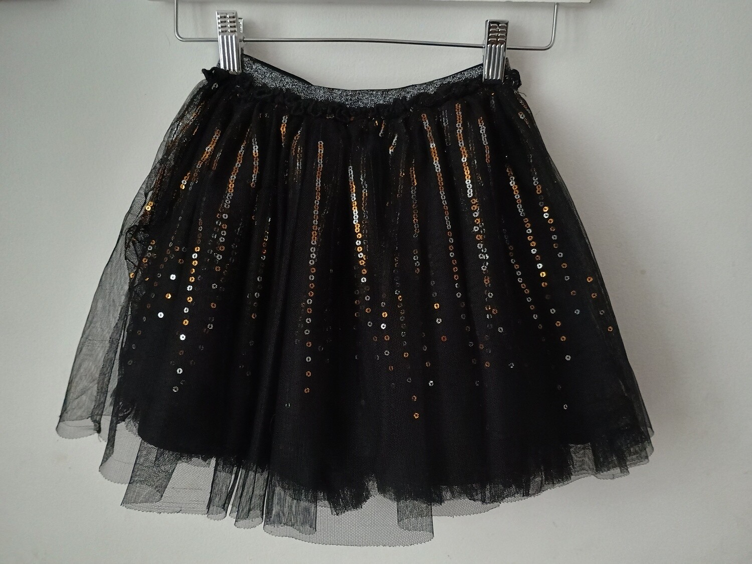Black glitter flare skirt age 8yrs old