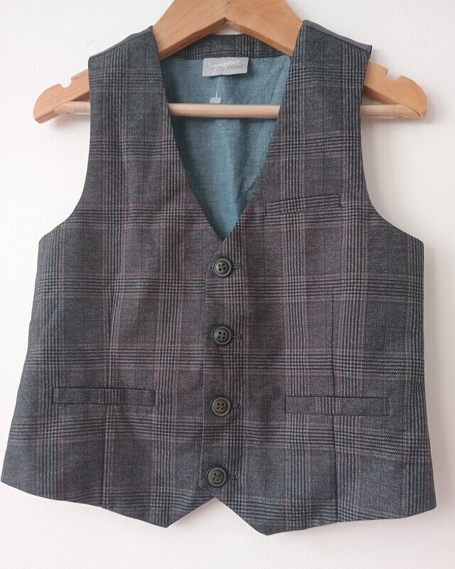 Grey Check waist coat age (4yrs old)