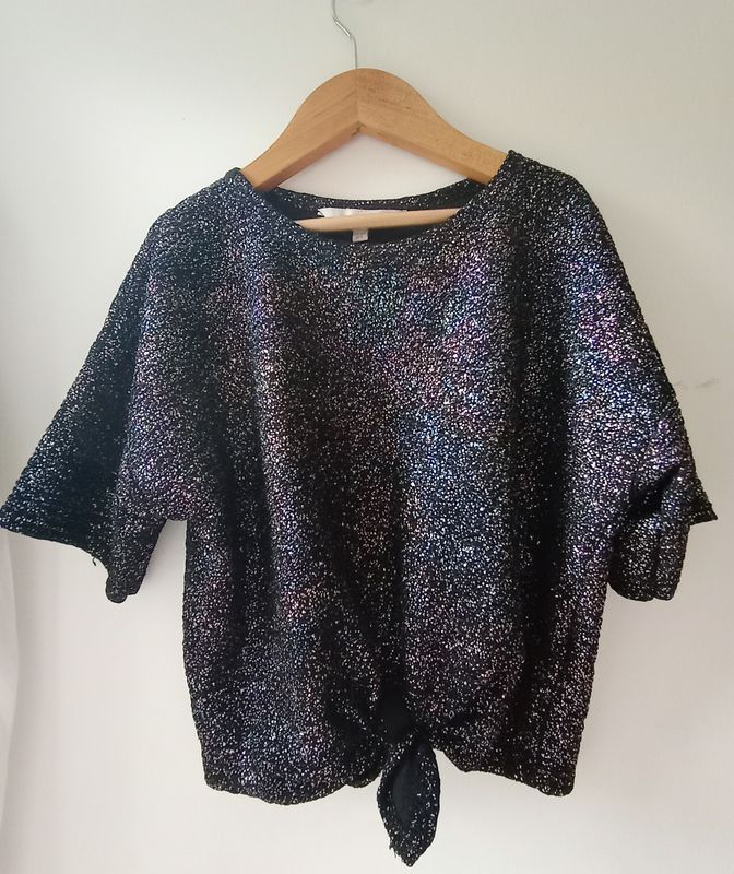 M&S Glitter top age 11-12
