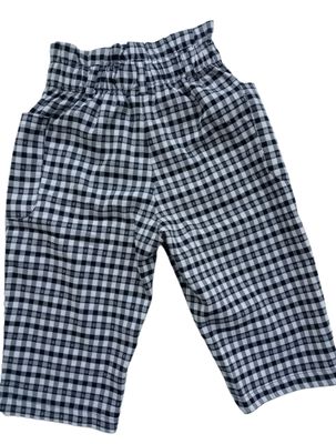 Next black and checkered  trousers age 12-18 months