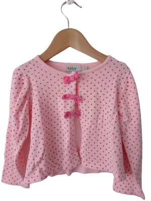 Pink polka dots knit sweater age 18 Months
