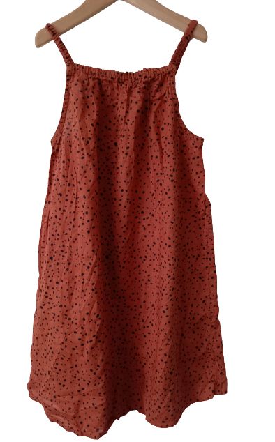 Orange polka dots dress age 9-10 yrs old