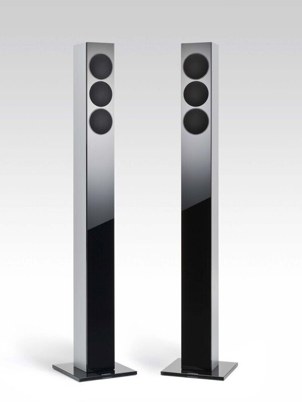 Revox Column G70 Speaker silber/schwarzes Glas Revox Column G70 Speaker silber/schwarzes Glas