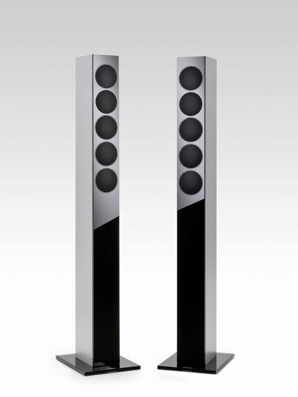 Revox Elegance G120 Speaker silber/schwarzes Glas Revox Elegance G120 Speaker silber/schwarzes Glas
