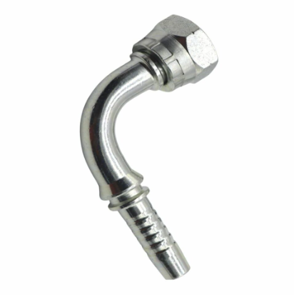 Letkuliitin BSP sisäkierteellä, 90 asteen kulma. Liitin 1/4" letkukara 3/8"