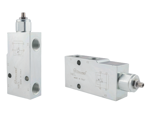 Kuormanlaskuventtiili VBCL 3/8" Yksipuolinen 45 l/min