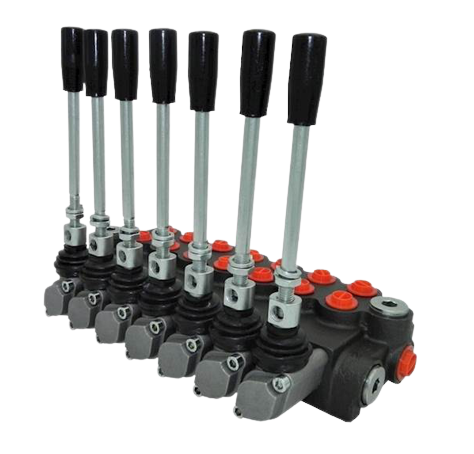 Käsiohjausventtiili Q40 7-karaa 5x2-toimikara 2x moottorikara