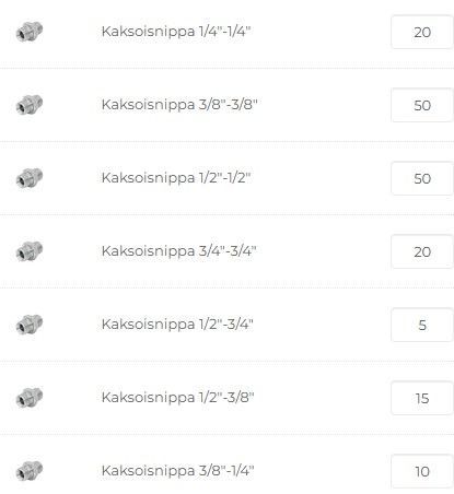 BSP kaksoisnippa lajitelma BSP kaksoisnippa lajitelma