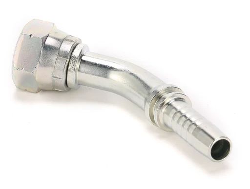 Letkuliitin BSP sisäkierteellä, 45 asteen kulma. Liitin 1/2" letkukara 1/2"