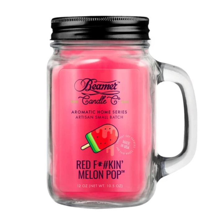 Red F*#kin&#39; Melon Pop Beamer Candle