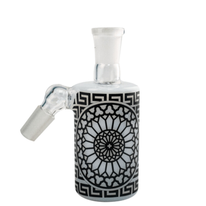 Cheech 14mm 45° Black &amp; White Mandala Ash Catcher