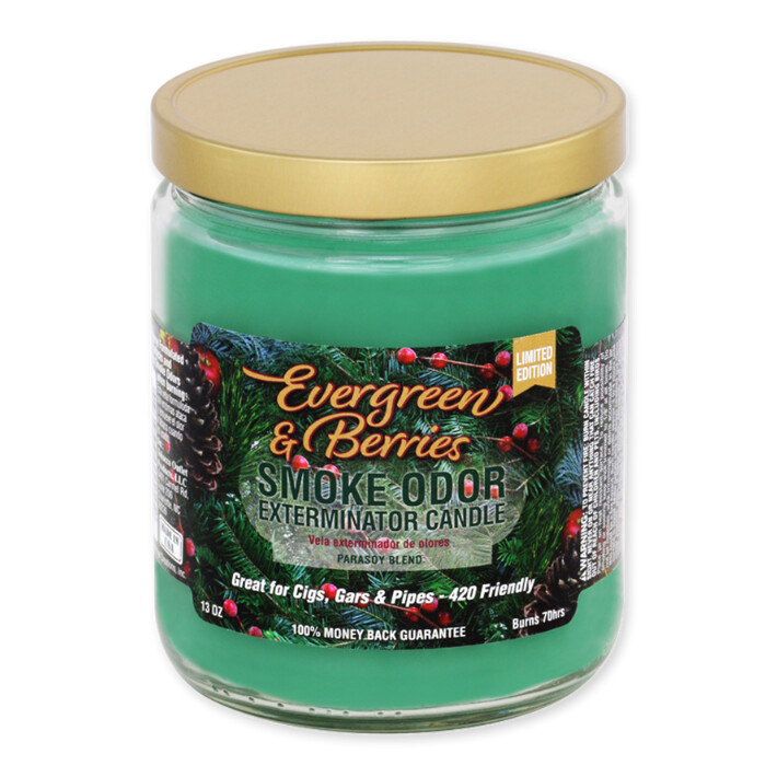 Evergreen &amp; Berries Smoke Odor Candle