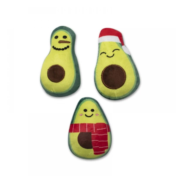 3 Piece Holiday Avocados Pet Toy