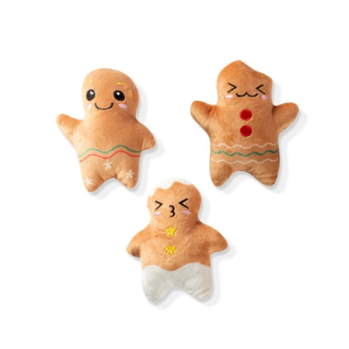 3 Piece Gingerbread  Pet Toy