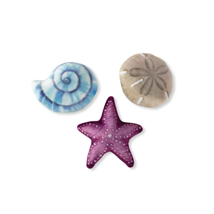 3 Piece Seashells Pet Toy