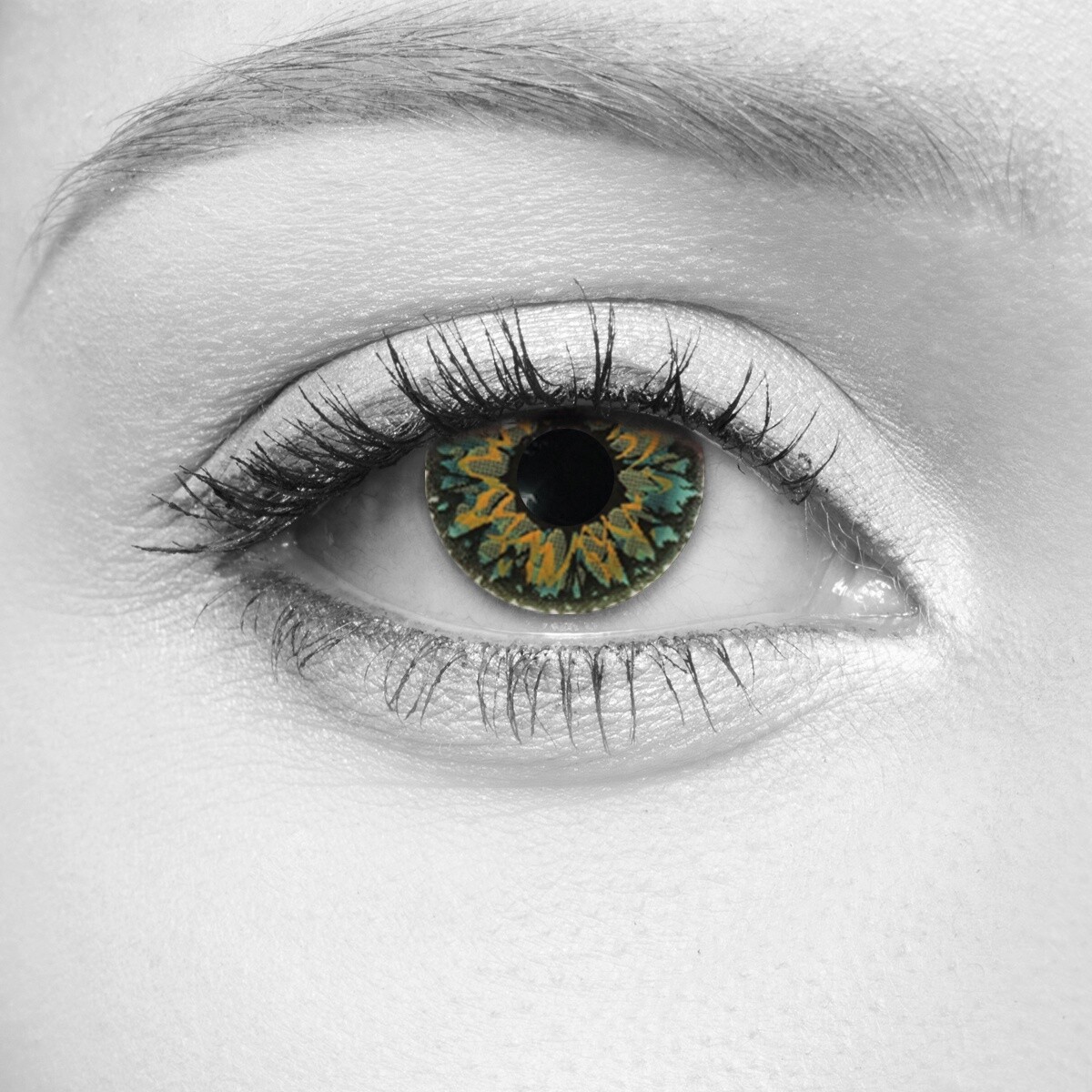 Sunburst Green Cosmetic Contact Lenses