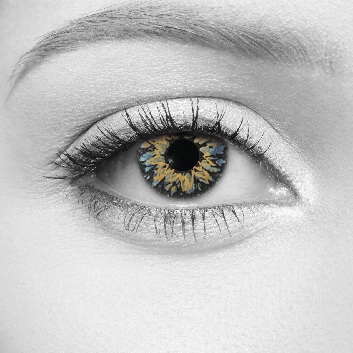 Sunburst Blue Cosmetic Contact Lenses