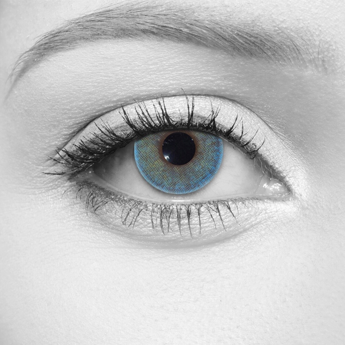 2 Tone Blue Cosmetic Contact Lenses