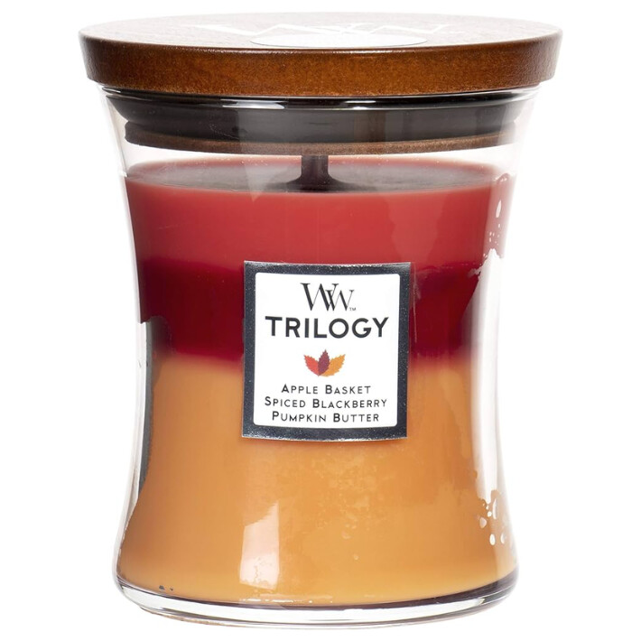 Autumn Harvest Trilogy Hourglass WoodWick Candle
