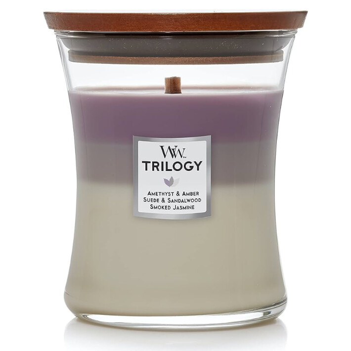 Amethyst Sky Trilogy Hourglass WoodWick Candle