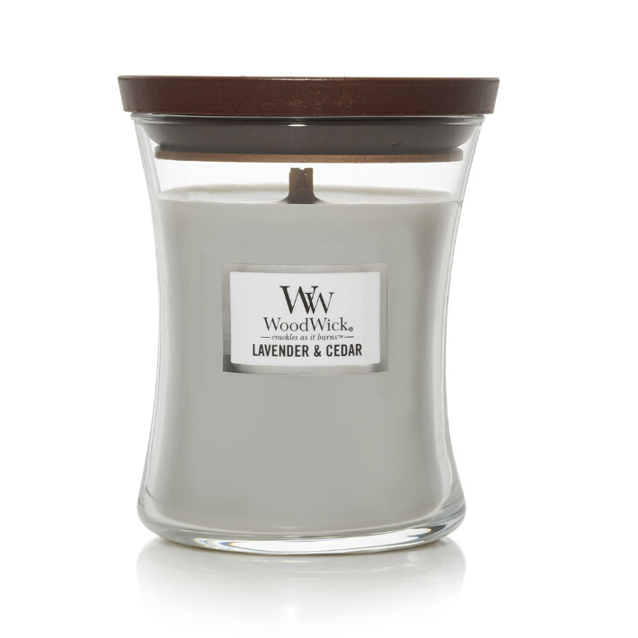 Lavender &amp; Cedar  Hourglass WoodWick Candle