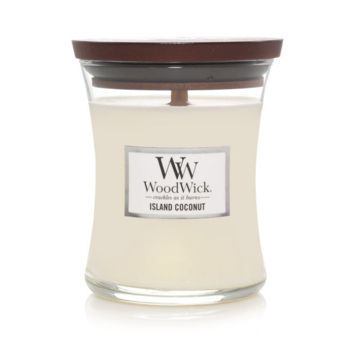 Island Coconut  Hourglass WoodWick Candle
