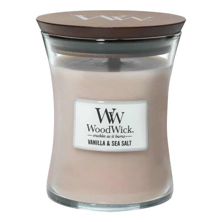Vanilla &amp; Seasalt  Hourglass WoodWick Candle