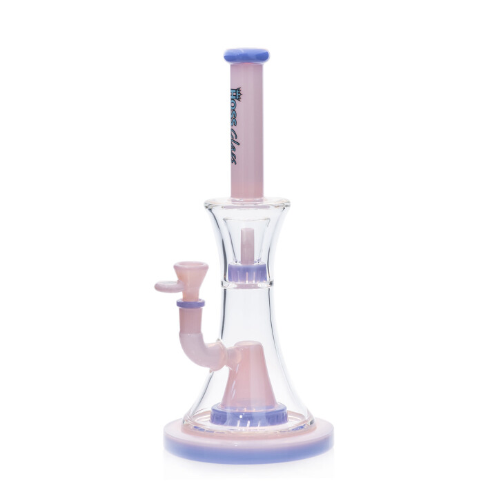12&quot; Two-Tone Hourglass Bubbler Hoss Glass