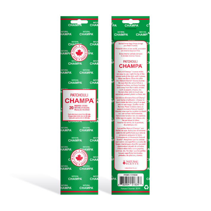 Patchouli Natural Champa Incense 20 Pk