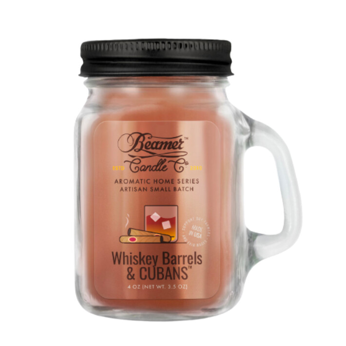 Whiskey Barrels &amp; Cubans 4oz Beamer Candle
