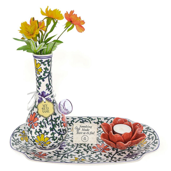 SALE! Lotus w/ Tray &amp; Candle Holder by My Bud Vase