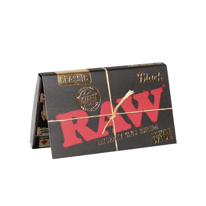 Raw Black 1.0&quot; Single Wide Double Feed Rolling Papers