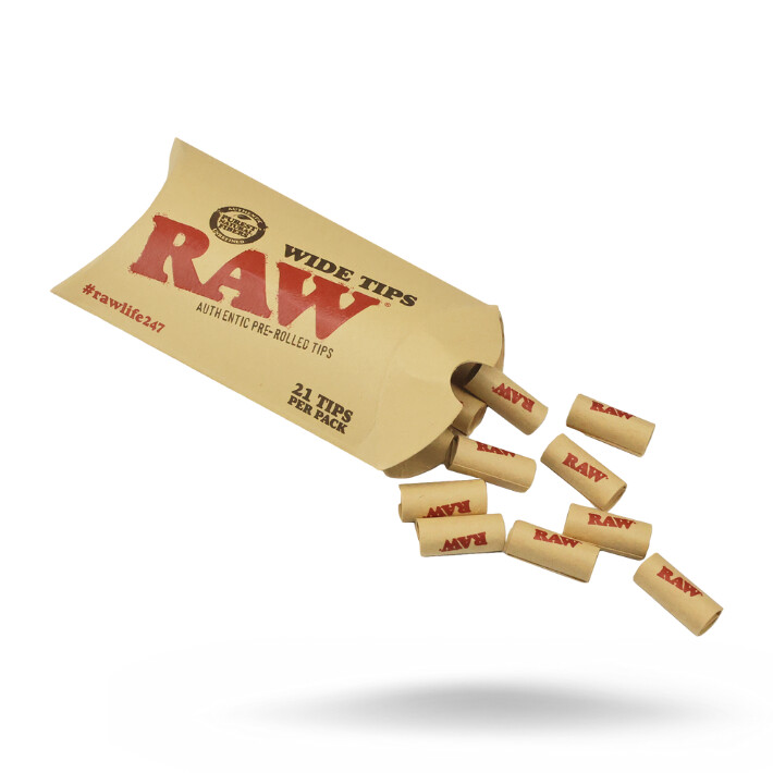Raw Tips Wide Pre-Rolled 21 Pack Pre Rolled