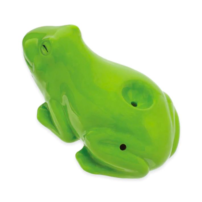 Frog Ceramic Handpipe Hand-Painted by Wacky Bowlz CP116