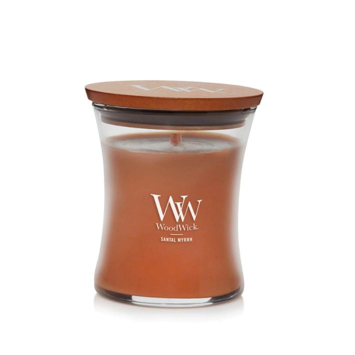 Santal Myrrh 9.7oz Medium Hourglass WoodWick Candle