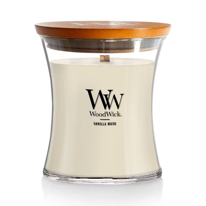Vanilla Musk 9.7oz Medium Hourglass WoodWick Candle