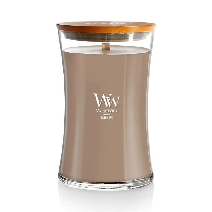 Cashmere 22oz Large Hourglass WoodWick Candle