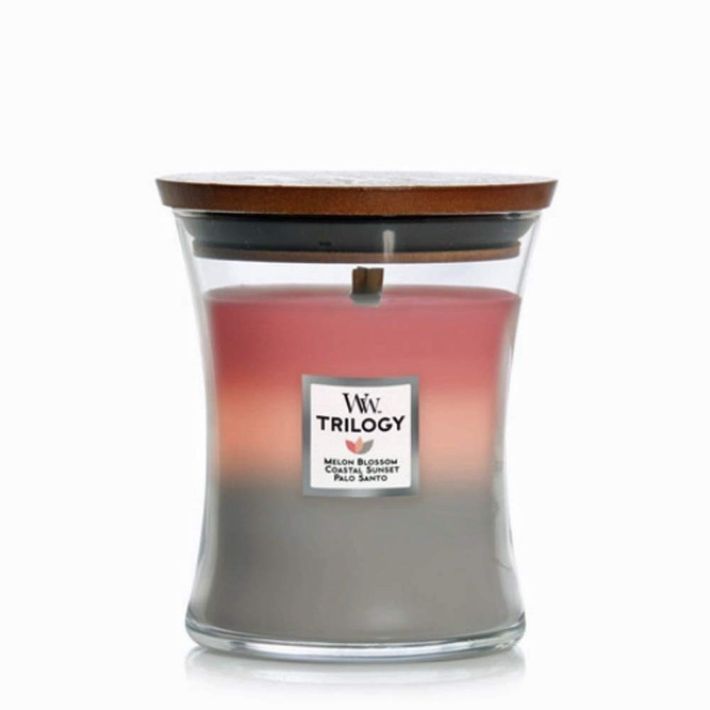 Shoreline Trilogy 9.7oz Medium Hourglass WoodWick Candle